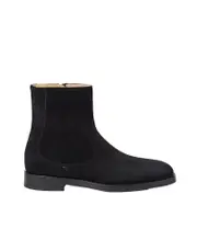 suede ankle boots 41,42 BLACK