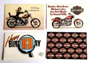 Vintage Lot 4 New Harley Davidson Greeting Cards W/Envelopes Assorted