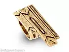 House of Harlow 1960 14KT Engraved Three Stack Ring