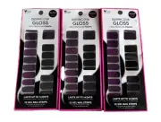 3 Dashing Diva Gloss Ultra Shine 96 Gel Nail Strips, GS528 Monster Smiles