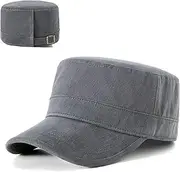 [Generic] Men's Hat Autumn and Winter Plus Size Flat Top Hat Fully Closed Adjustable Baseball Cap Men's Outdoor Warm Duck Tongue Cap Sub