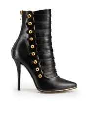 Black Military Heeled Boots