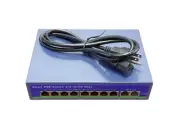 8 Port RJ45 Self-Adaption PoE+ Switch w/2 UP-Link 52V 3A 120W 802.3af/at Fanless