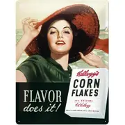 Kellogg's Flavor Does It Sign 30x40cm by Nostalgic Art