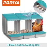 3 Hole Chicken Nesting Box Roll Away Chook Hen Laying Boxes Modular Nest House