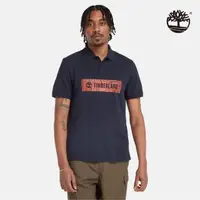 在飛比找momo購物網優惠-【Timberland】男款深寶石藍配紅色Logo Polo