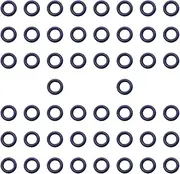 JicSuXi 50 Pieces O Ring Kits Rubber O-rings Sealing Gasket Repairing Sealing O-ring Accessories for 10mm Shaft Rubber Seal Ring