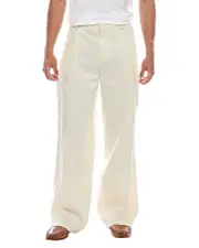 Helmut Lang Pleated Linen-Blend Pant