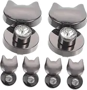 TEHAUX 6pcs Cat Shape Lock for Bags Purse Push Locks Small Buckles Bag Clasp Replacement Locks Safe Material Lightweight