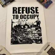 Refuse To Occupy By Paul Barron Print AP Signed 2009 Israel Palestine Gaza Peace
