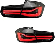 2PCS Of Full LED Car Tail Light Assembly ，Compatible With BMW F35 F30 318i 318Li 320i 3 Series 2013-18 Turn Signal With Sequential Indicator(A Smoker 2PCs)