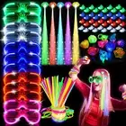 167CS Glow in the Dark Party Supplies for Kids Adults, Light up Party Favors wit