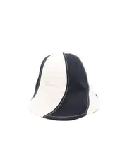 Jacquemus Logo Embroidered Striped Bucket Hat 56,58,60,62 White