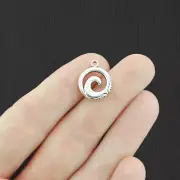 BULK 40 Wave Antique Silver Tone Charms - SC6961