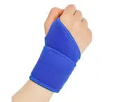 Sports Fitness Wrap Wrist Band, Wrist Band Adjustable,Blue (A Pair)