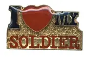 Pack of 50 I Love My Soldier Bike Motorcycle Hat Cap Lapel Pin HP4115