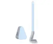 Long Handled Toilet Brush, Golf Silicone Toilet Brush, Toilet Brush With Holder, Bathroom Toilet Brush & Holder Set,Blue