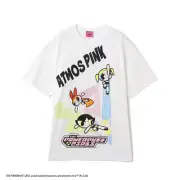 The Powerpuff Girls X atmos pink Vintage T-shirt White Japan New
