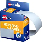 Avery Rectangle Dispenser Labels - Removable Price Stickers - Identification Labels - Office Supplies - White, 76 x 27 mm, 180 Labels / 1 Roll (937224)