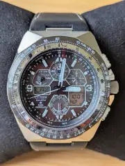 Citizen Promaster Skyhawk A-T Chronograph GMT Black Dial Men's Watch JY8149-05E