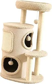 Multi Level Cat Tree with Interactive Toy Ball and Scratching Post