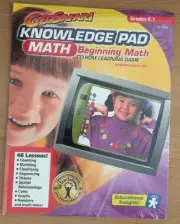 GeoSafari Knowledge Pad Beginning Math PC CD kids learn counting, matching game!