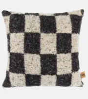 [The House of Lyria] The House of Lyria Ronce checked wool-blend cushion One Size grey