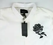 Threadbare Premium Shirt Rockabilly Cowboy Embroidered Flower BNWT Free Ship