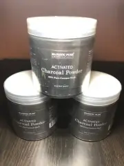 Activated Charcoal Powder 100% Pure Coconut Shell 8oz SCRUB / MASK/ TEETH 3-PACK
