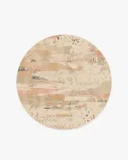 185' Round | Machine Washable Runner Rug | Kid & Pet Friendly | Indoor Rug | Gaia Ivory Multicolour Rug | Ruggable