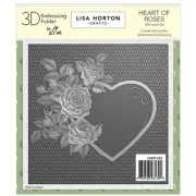 Lisa Horton Crafts Embossing Folder 6 X6 -Heart Of Roses (Pack of 1)