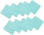 Frediuo 10 Pieces Jewelry Cleaning Polishing Cloth Silver Cleaning Clothes Soft Maintenance Napkin for Watch Necklace Phone Screen