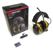 3M Peltor AM/FM Headphones & Batteries for Construction, Worksite, & Lawn Mowing