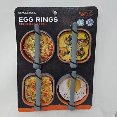 Blackstone Silicone Egg Ring Bundle Sausages Pancakes 8 RINGS Brand New