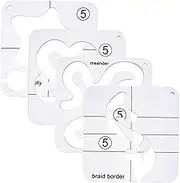 ARTSEWPLY 4Pcs Multi Functional Quilting Template Set for Easy Sewing and Embroidery for Clothing Crafting and DIY Projects Sewing Supplies for Precise Measurement and Cutting