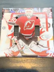 MARTIN BRODEUR NJ DEVILS DOUBLE LIGHT SWITCH PLATE COVER HOCKEY NHL MAN CAVE NEW