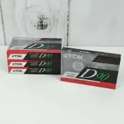 4 New TDK D90 Cassette Tape Normal Bias - 4 Individually Packaged Tapes