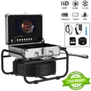 7" LCD Monitor Sewer Camera Pipe Inspection Camera 1080P Video Drain 30M/98FT