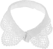 [MOKKHNB] Hanfu Lace Fake Collar Embroidered Decorative High Collar Shawl for Women Elegant Hollow out Design Versatile Accessory for Weddings Parties and Daily Wear