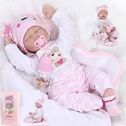 TYRUGD Reborn Dolls 22 inch 55cm Reborn Baby Dolls Silicone Reborn Baby Doll Toddler Lifelike Real Newborn Toddler Dolls Best Gift Age3+