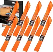 Nilight Soft Loop 1.7”×17’ Motorcycle Tie Down Straps 12000Lbs Max Break Strength Heavy Duty Straps for Securing ATV UTV Kayak Paddle Board Dirt Bike Moving Cargo Lawn & Garden Equipment (8PK-Orange)