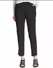 NWT Eileen Fisher Black Tapered Pants Tencel Twill Ankle Sz PL, MRSP: $178.00