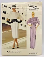 Vogue 1404 Paris Original Christian Dior dress pattern Size 12 Uncut