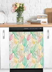 Dishwasher Magnet Cover - Reusable Magnetic Tiles Decal - Pack of 4 Tiles - V027