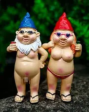 Estefanlo Garden Gnome Funny Couple, Couple Statue, Figures Decoration for Outdoors, Outdoor Sculpture, Waterproof, Funny, Dwarf, Gift Home, Lawn, Balcony