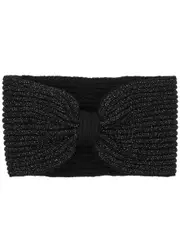 Inverni Knotted Wool and Cashmere-blend Headband - Black - One Size One Size