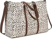 Laptop Tote Bag for Women Work 15.6 inch Canvas Shoulder Bags Computer Messenger Purse Teacher Handbag Office Briefcase