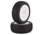 GRP Tires Atomic Pre-Mounted 1/8 Buggy Tires (2) (White) (Medium) [GRPGBX05B]