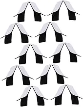 TOPPERFUN 20pcs Heavy Duty Self Adhesive Fastener Strips High Temperature Resistant Nylon Tape for DIY Projects Reusable Double Sided Adhesive Pads for Carpet and Bedsheets
