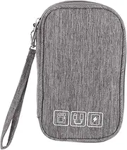 Electronic Organizer Bag Durable Cable Organizer Pouch for Digital Accessories Data Cables Travel Safe Zipper Design Capacity Scratch Resistant Convenient